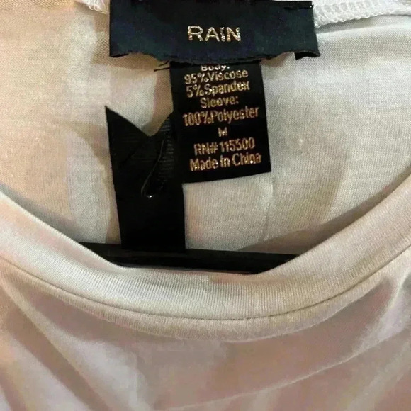 Active Seller! Rain Tee Lace Sleeves White Hem Tie New With Tags - Picture 5 of 11